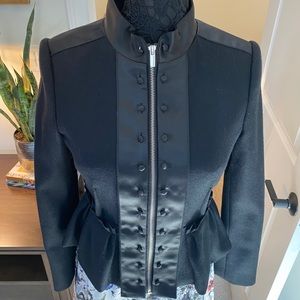 BCBG MaxAzria Tailored Black Wool Coat